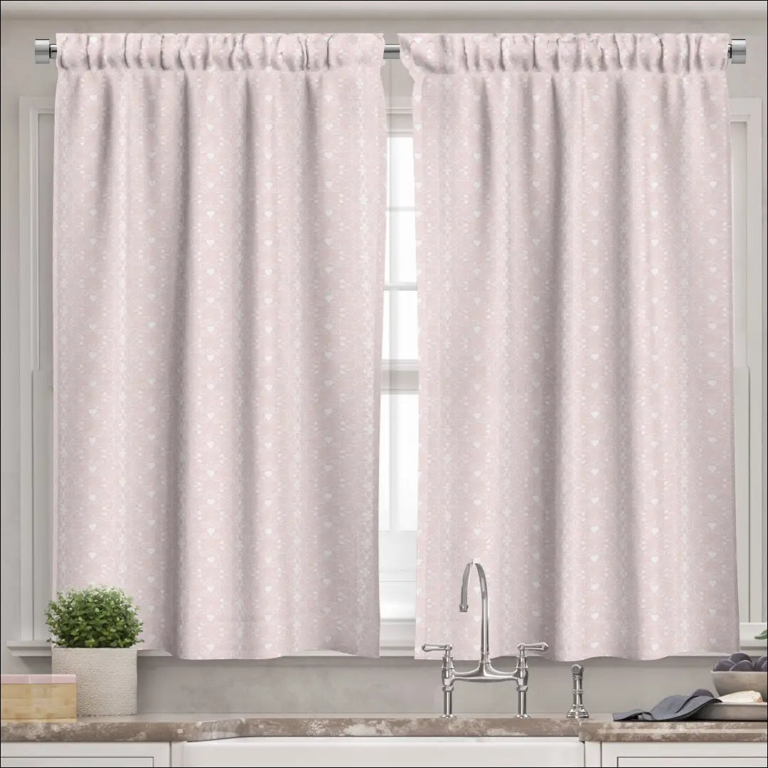Užuolaidų komplektas (2vnt) DI11358 - €14 Save 50% __label:Pristatymas 1-2 d.d., color-rozine, material-poliesteris,