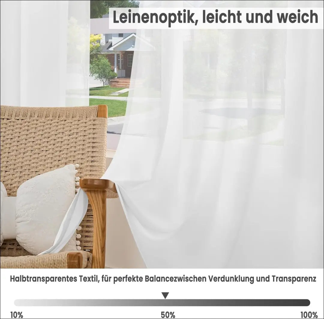 Užuolaidų komplektas (2vnt) DI11738 - €14 Save 50% __label:Pristatymas 1-2 d.d., color-balta, material-poliesteris,