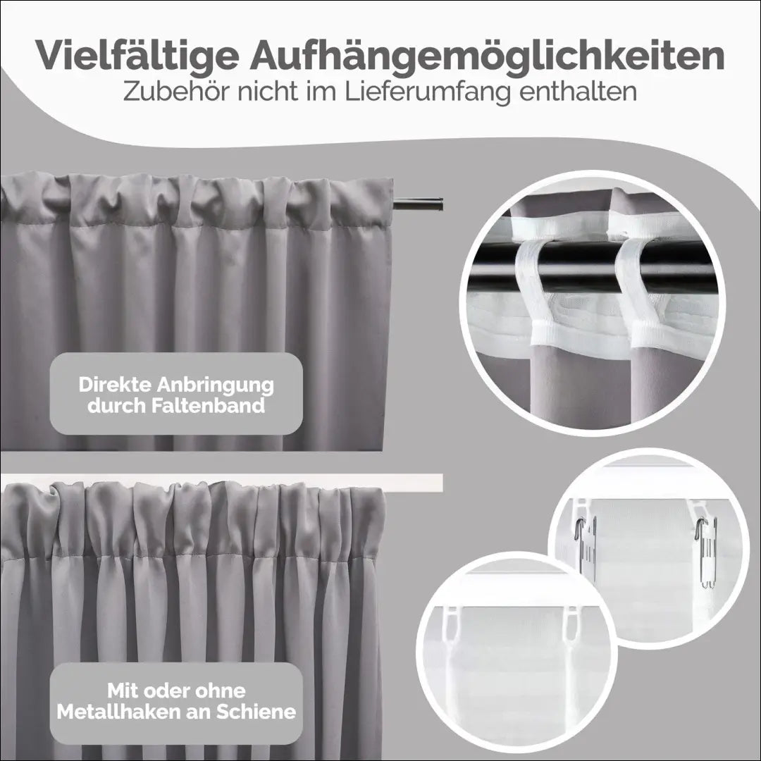 Užuolaidų komplektas (2vnt) DI11803 - €17 Save 50% __label:Pristatymas 1-2 d.d., color-pilka, material-poliesteris,