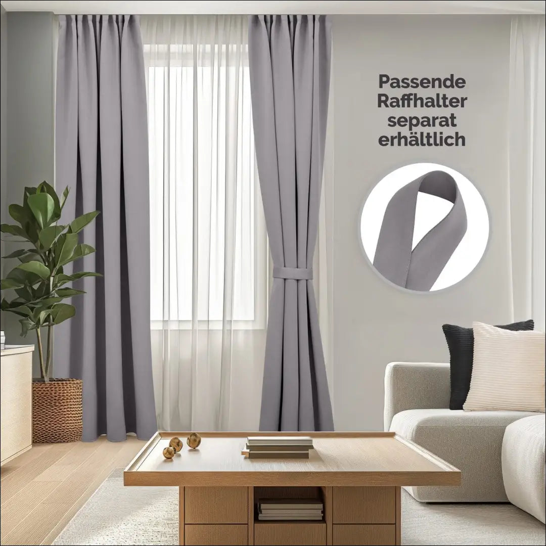 Užuolaidų komplektas (2vnt) DI11803 - €17 Save 50% __label:Pristatymas 1-2 d.d., color-pilka, material-poliesteris,