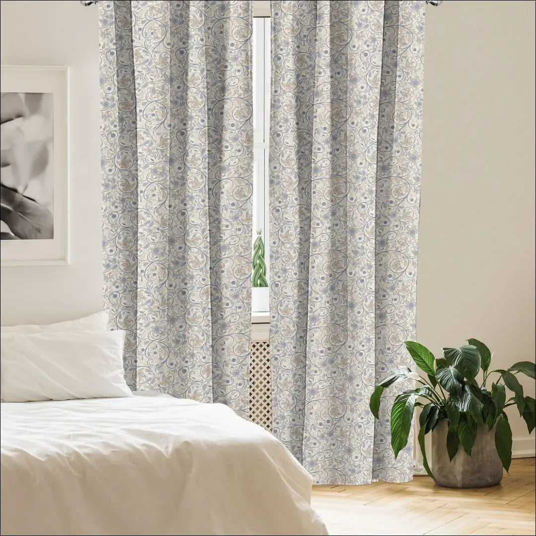 Užuolaidų komplektas (2vnt) DI11818 - €12 Save 50% __label:Pristatymas 1-2 d.d., Balta, color-melyna,