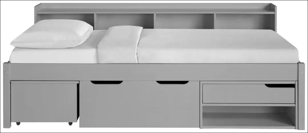 Vaikiška lova (90x200cm) GI643 - €222 Save 50% __label:Pristatymas 1-2 d.d., color-pilka, lovos-miegamojo,