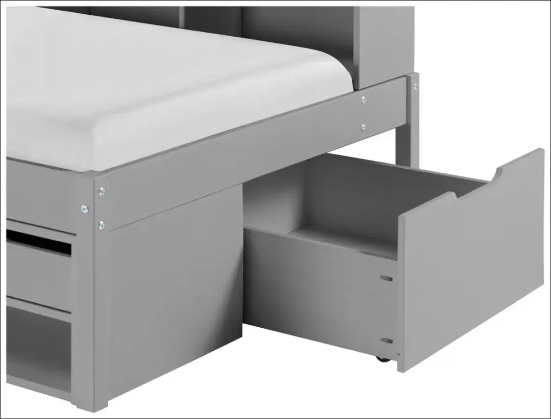 Vaikiška lova (90x200cm) GI643 - €222 Save 50% __label:Pristatymas 1-2 d.d., color-pilka, lovos-miegamojo,