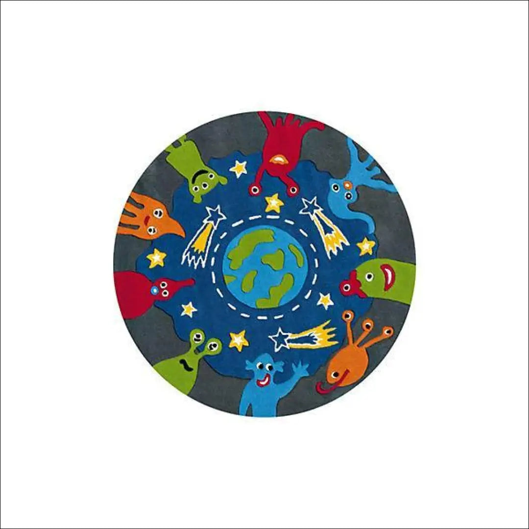 Vaikiškas Kilimas RU397 - €107 Save 55% 100-200, __label:Pristatymas 1-2 d.d., apvalus, color-geltona, color-margas