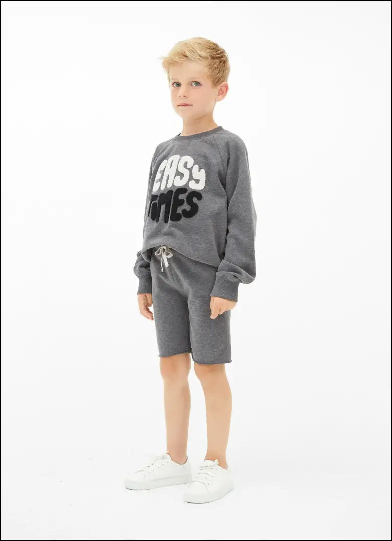 Vaikiški šortai “Juvia” DI7680 - €24 Save 65% __label:Pristatymas 1-2 d.d., color-pilka, drabuziai, material-medvilne,