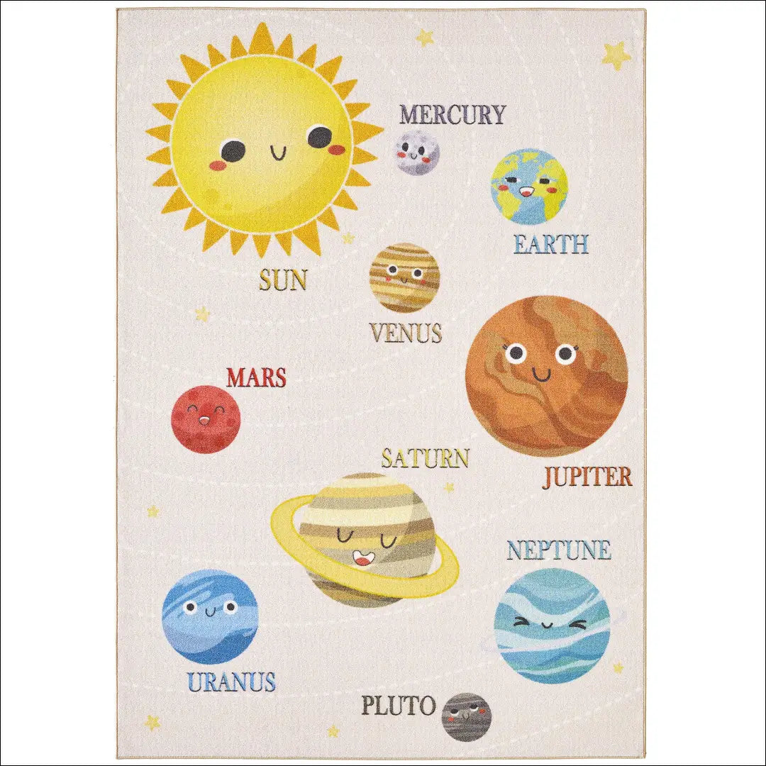 Vaikišks Kilimas NI2739 - €40 Save 15% 25-50, 50-100, kilimai, Kinder Teppich, Latex 80 x 120 cm / Smėlio / Poliamidas