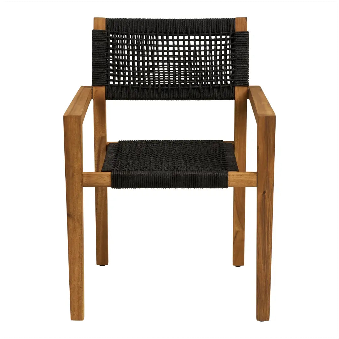 Valgomojo kėdė akacija/poliesteris juoda/natūrali RD1063 - €194 Save 15% 100-200, Dining chairs, Natūrali / juoda,