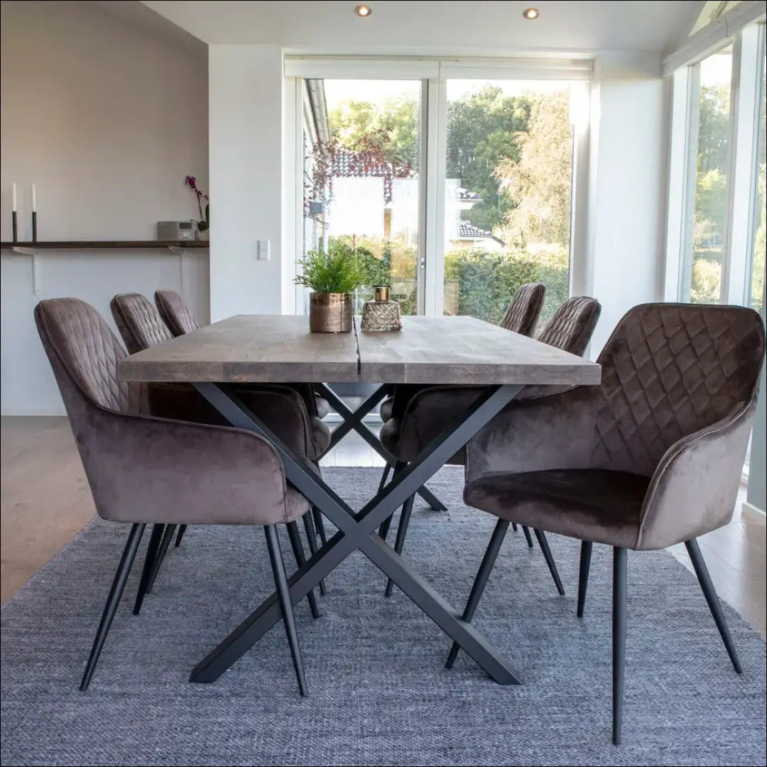 Valgomojo kėdė aksomas grybo formos juodos kojelės RD016 - €116 Save 15% 100-200, __label:Pristatymas 5-14 d.d., Dining