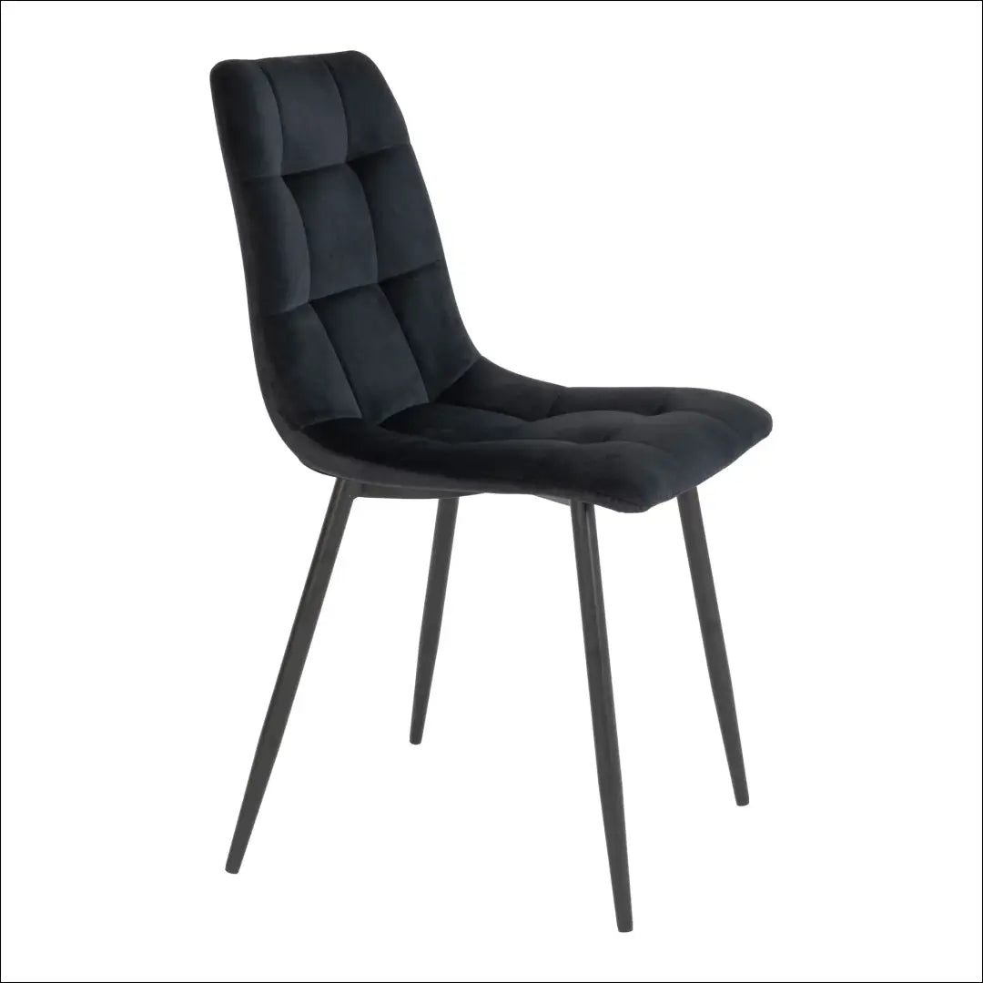Valgomojo kėdė aksominė juoda juodos kojelės RD030 - €87 Save 15% 50-100, __label:Pristatymas 5-14 d.d., Dining chairs,