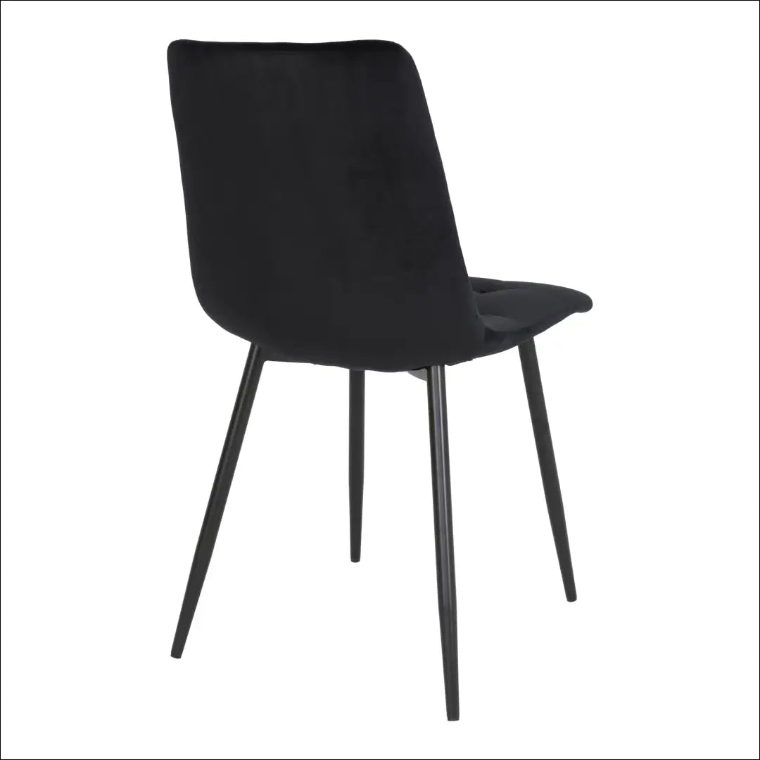 Valgomojo kėdė aksominė juoda juodos kojelės RD030 - €87 Save 15% 50-100, __label:Pristatymas 5-14 d.d., Dining chairs,