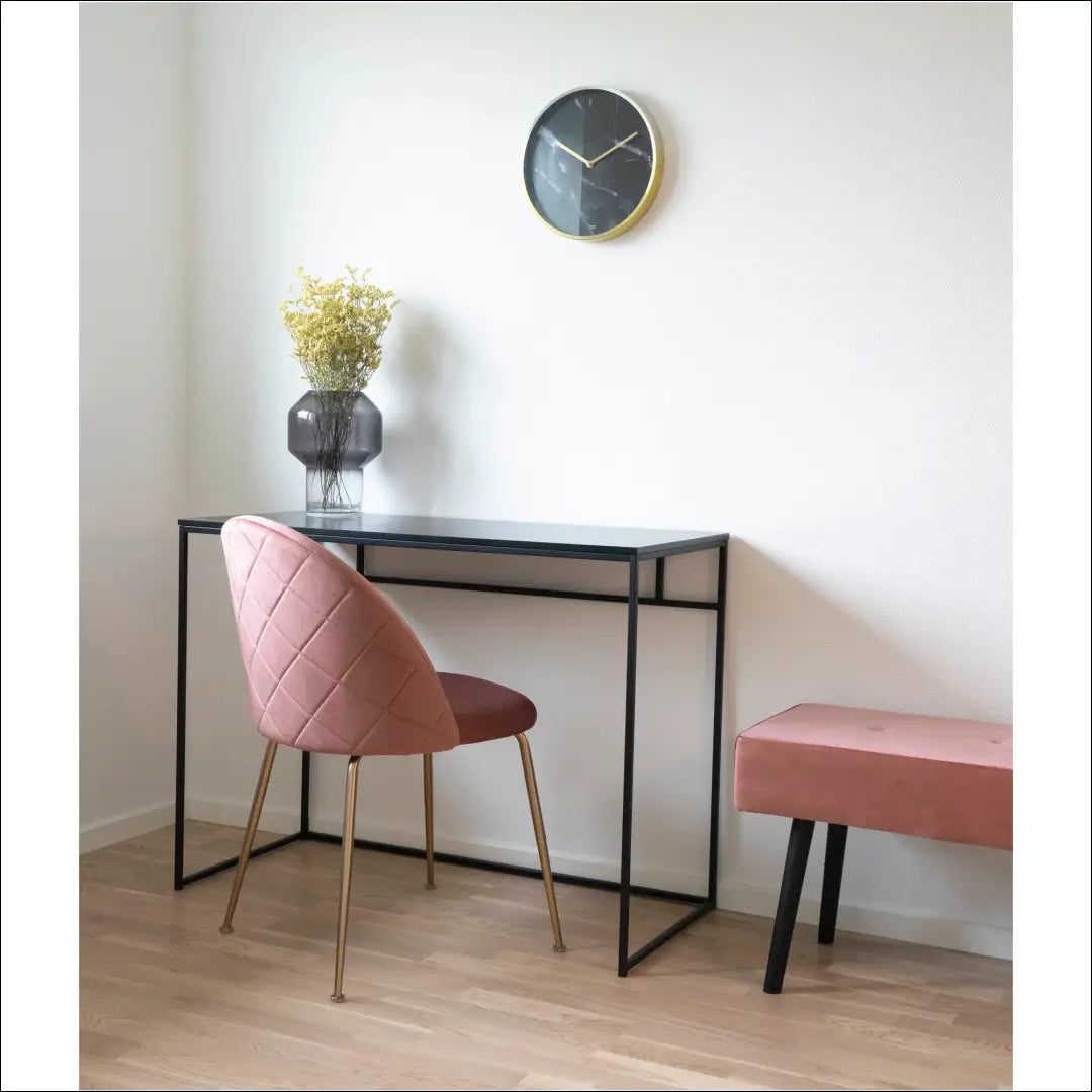 Valgomojo kėdė aksominė rožinė žalvario imitacijos kojelės RD035 - €94 Save 15% 50-100, __label:Pristatymas 5-14 d.d.,