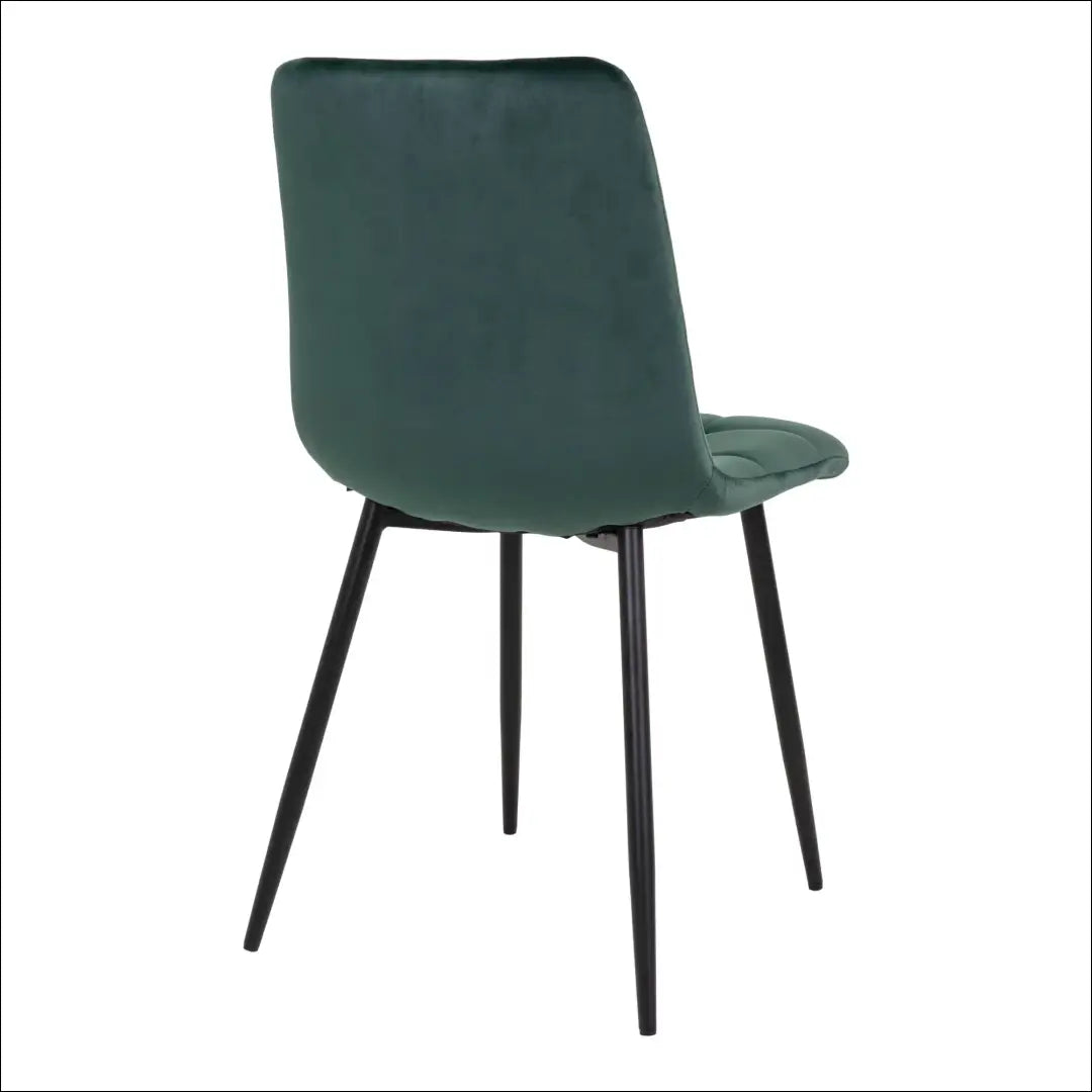 Valgomojo kėdė aksominė tamsiai žalia juodos kojelės RD029 - €87 Save 15% 50-100, __label:Pristatymas 5-14 d.d., Dining