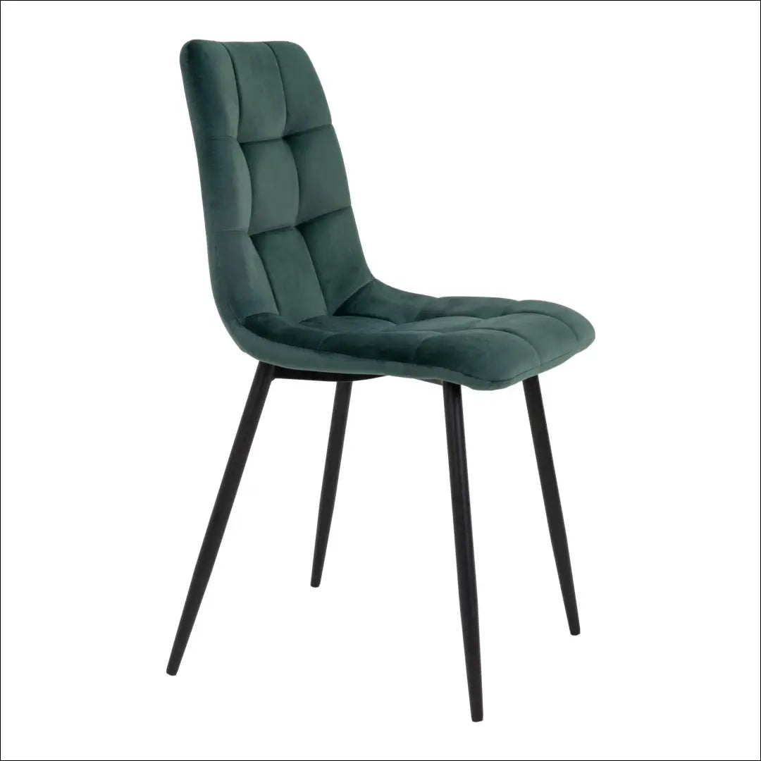 Valgomojo kėdė aksominė tamsiai žalia juodos kojelės RD029 - €87 Save 15% 50-100, __label:Pristatymas 5-14 d.d., Dining