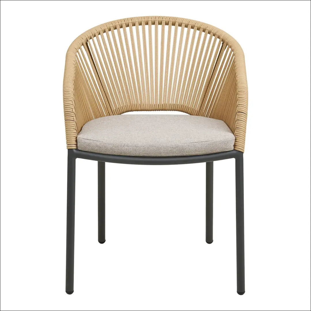 Valgomojo kėdė aliuminio smėlio spalvos su pagalvėle RD1041 - €128 Save 15% 100-200, Bežinė / smėlio, Dining chairs,