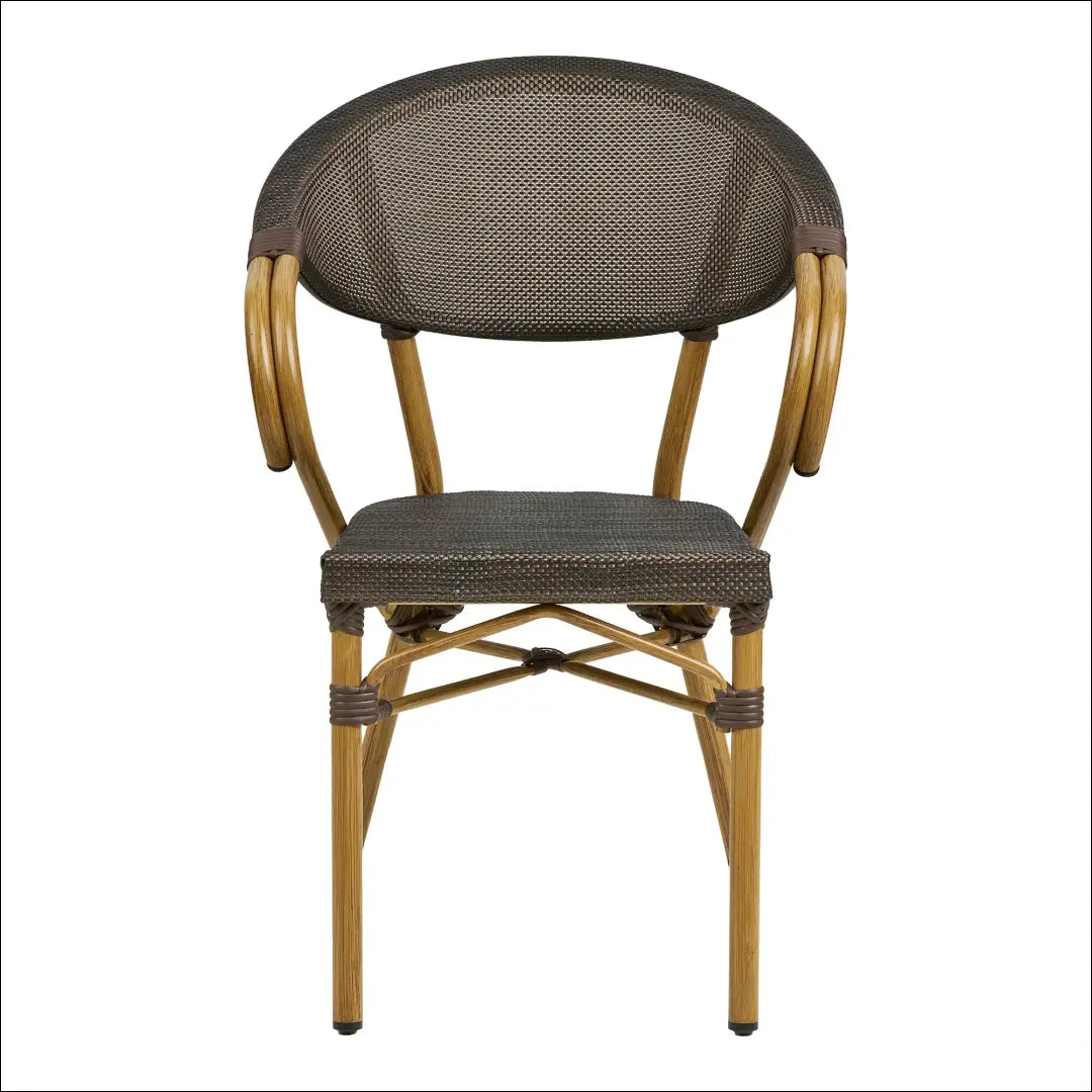 Valgomojo kėdė aliuminis tekstilenas tamsiai ruda bambuko imitacijos rėmas RD1060 - €97 Save 15% Dining chairs, nordic,