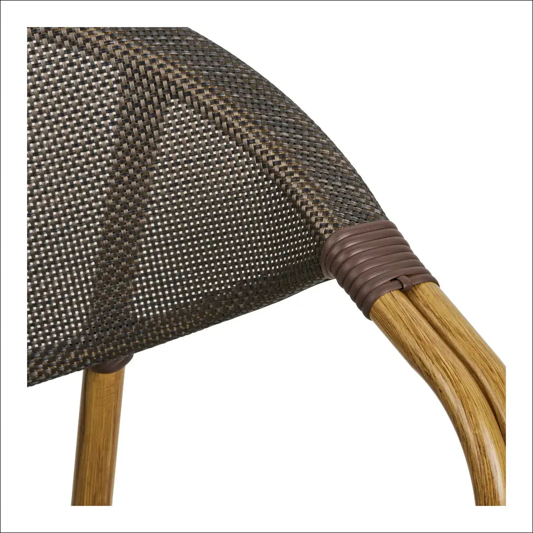 Valgomojo kėdė aliuminis tekstilenas tamsiai ruda bambuko imitacijos rėmas RD1060 - €97 Save 15% 50-100,