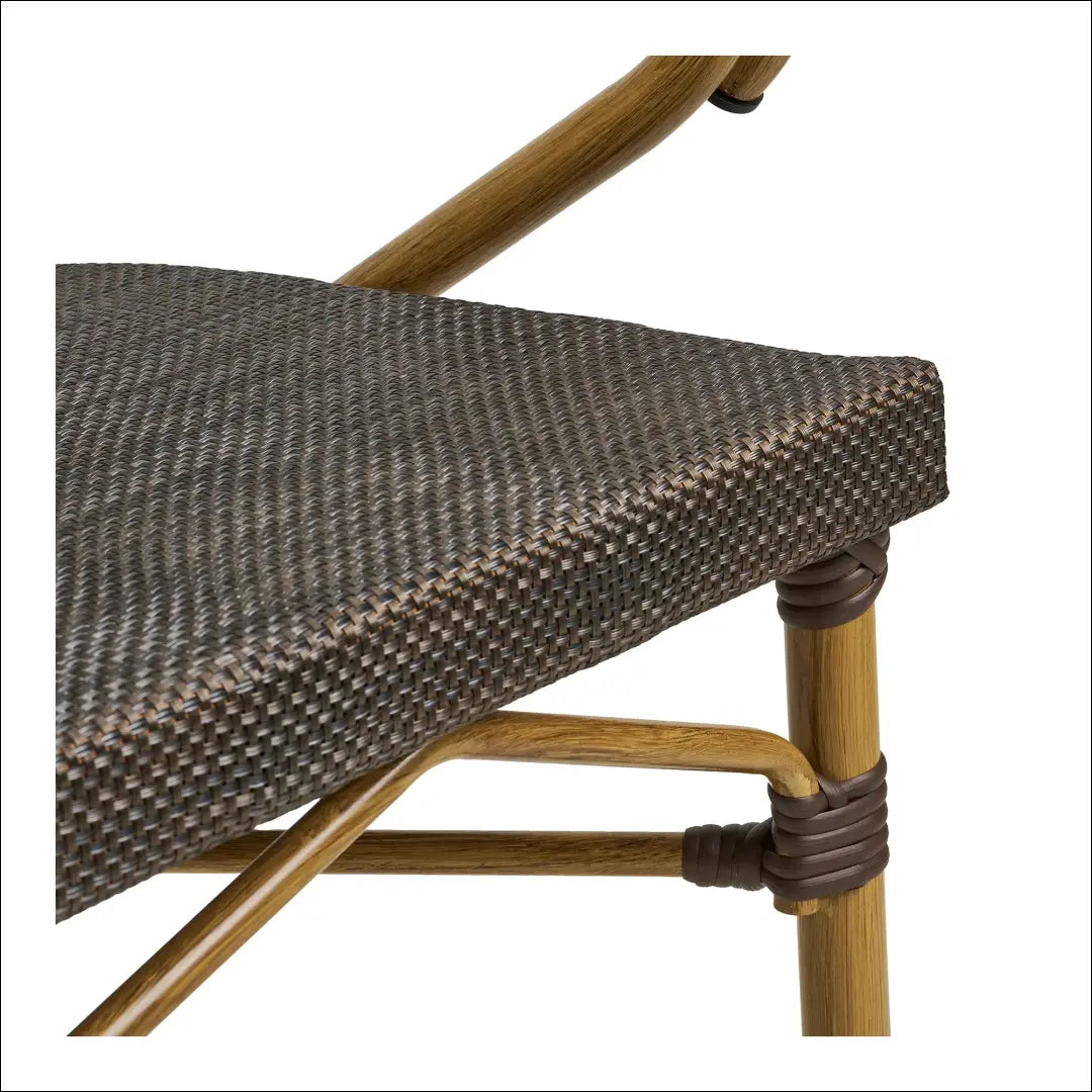 Valgomojo kėdė aliuminis tekstilenas tamsiai ruda bambuko imitacijos rėmas RD1060 - €97 Save 15% 50-100,