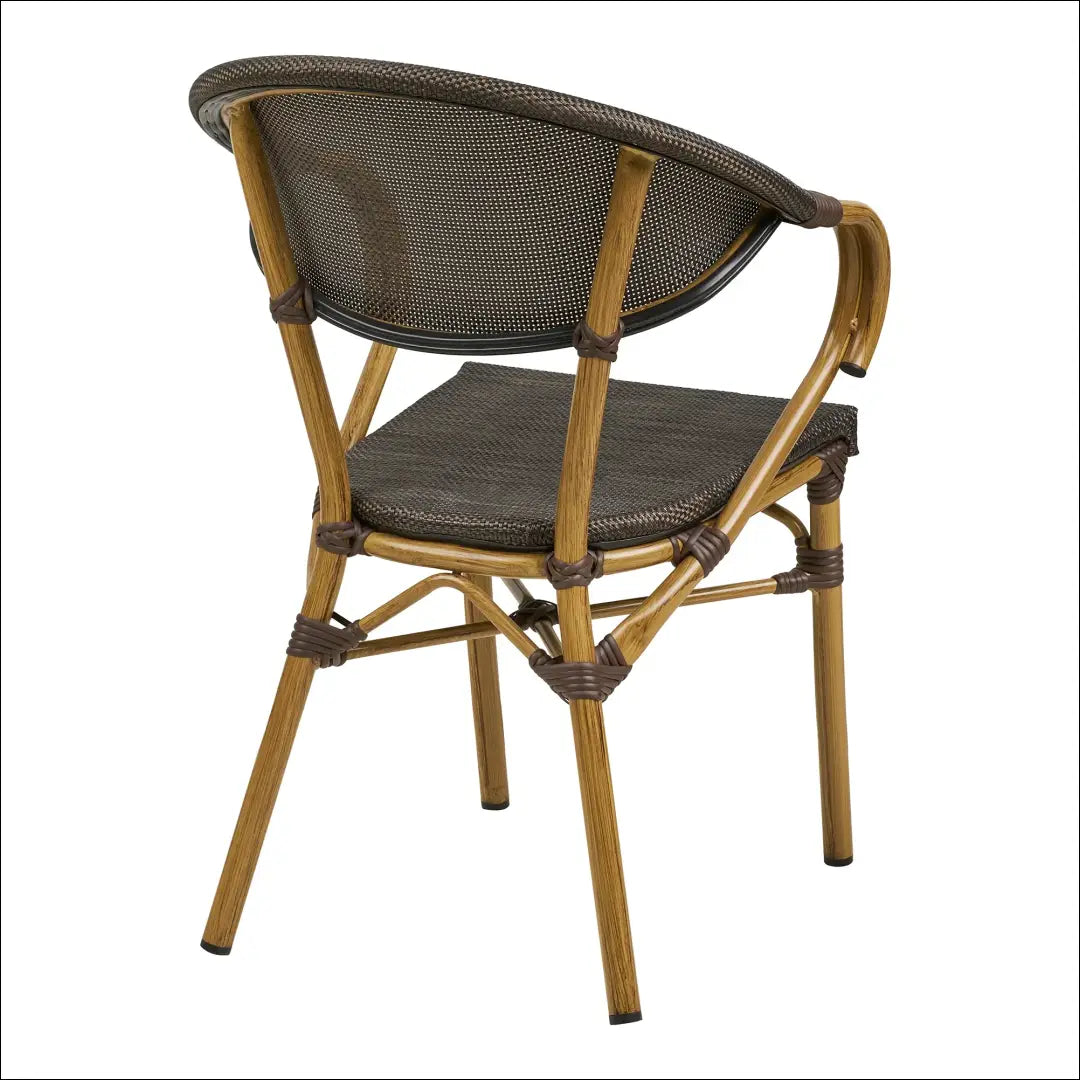 Valgomojo kėdė aliuminis tekstilenas tamsiai ruda bambuko imitacijos rėmas RD1060 - €97 Save 15% 50-100,