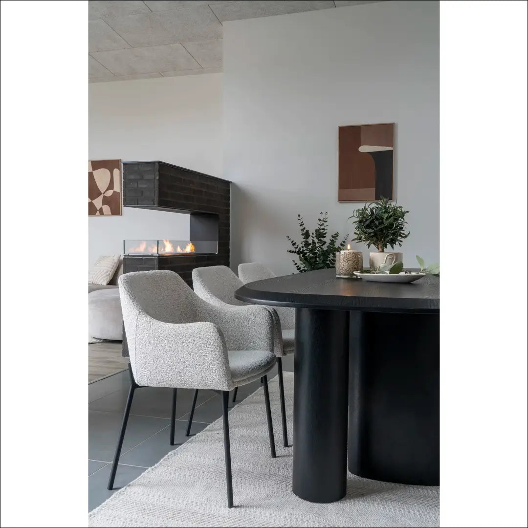 Valgomojo kėdė buklė balta juodos kojos RD032 - €140 Save 15% 100-200, __label:Pristatymas 5-14 d.d., Balta, Dining