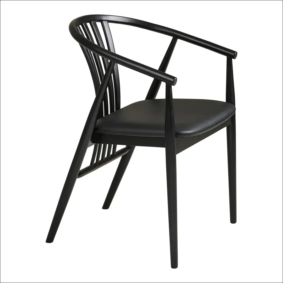 Valgomojo kėdė buko medienos su PU sėdyne juoda RD083 - €249 Save 15% __label:Pristatymas 5-14 d.d., Dining chairs,