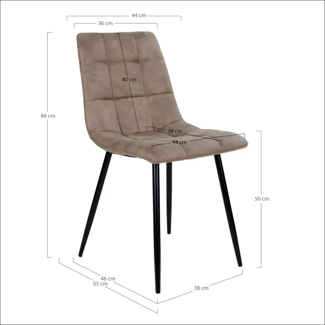 Valgomojo kėdė mikropluošto šviesiai ruda juodos kojelės RD025 - €87 Save 15% 50-100, __label:Pristatymas 5-14 d.d.,