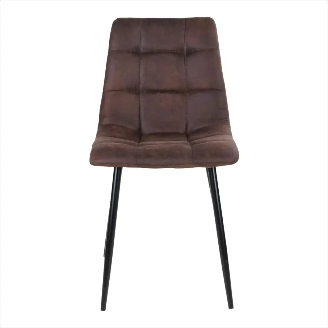 Valgomojo kėdė mikropluošto tamsiai ruda juodos kojelės RD026 - €87 Save 15% 50-100, Dining chairs, nordic, Ruda,