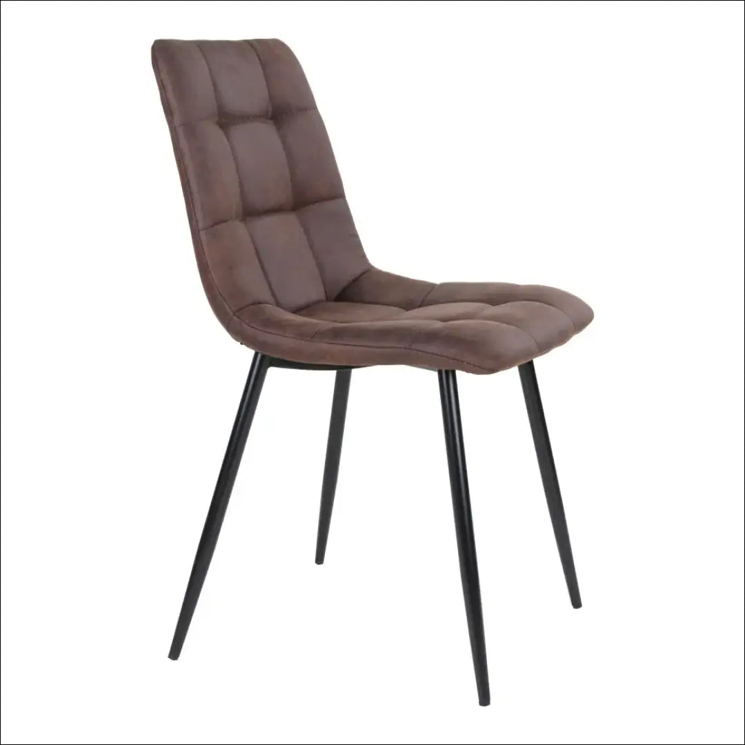 Valgomojo kėdė mikropluošto tamsiai ruda juodos kojelės RD026 - €87 Save 15% 50-100, __label:Pristatymas 5-14 d.d.,