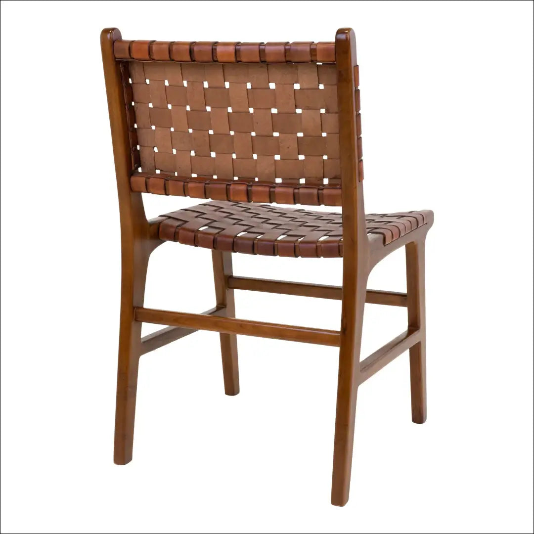 Valgomojo kėdė odinė ruda tikmedžio kojos RD079 - €315 Save 15% __label:Pristatymas 5-14 d.d., Dining chairs, nordic,