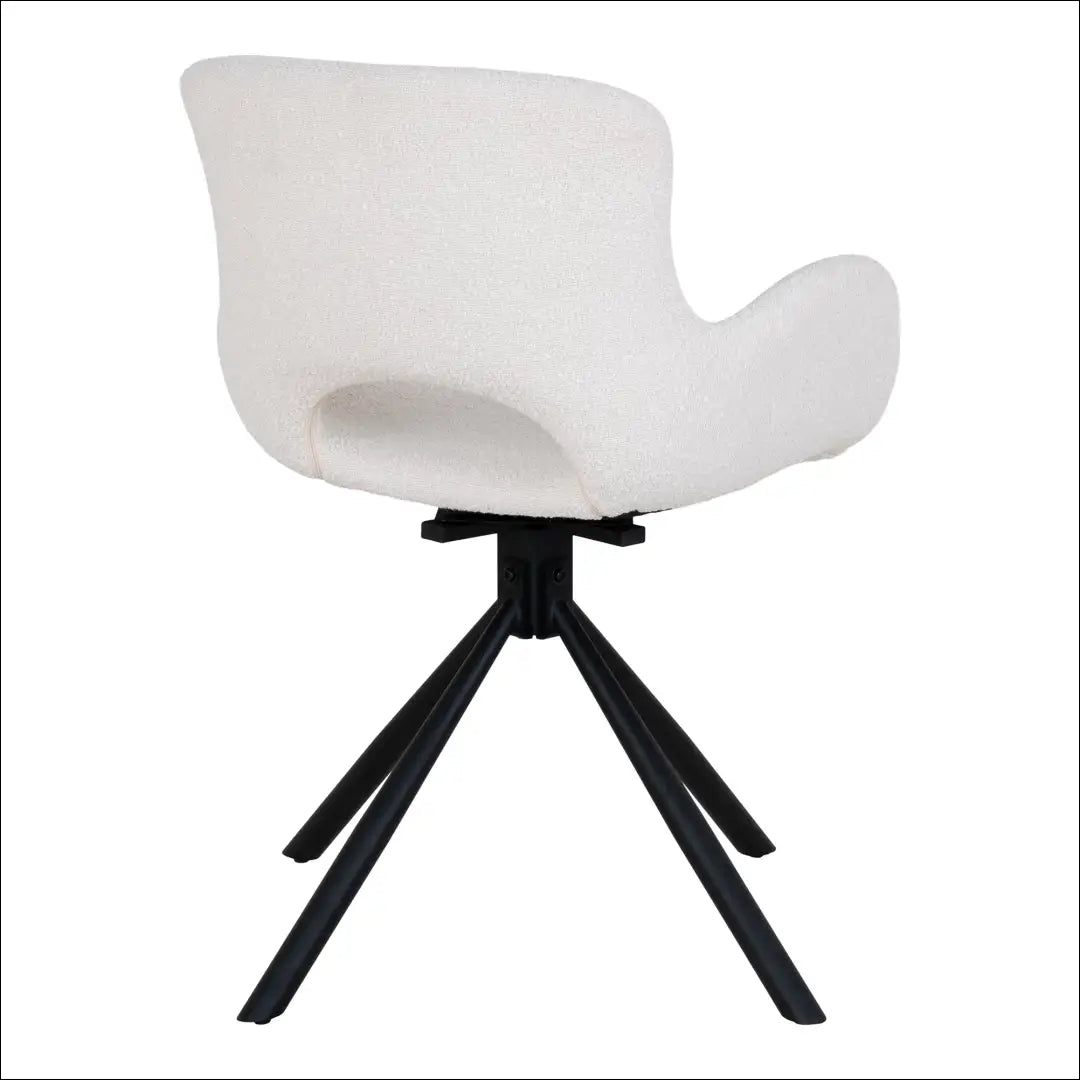 Valgomojo kėdė pasukama buklė rašto balkšva RD023 - €131 Save 15% 100-200, __label:Pristatymas 5-14 d.d., Balkšva,