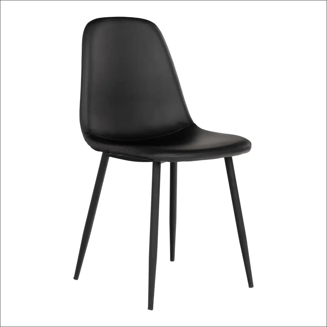 Valgomojo kėdė PU oda juoda juodos kojelės RD006 - €70 Save 15% 50-100, Dining chairs, Juoda, nordic, uzsakomi €50