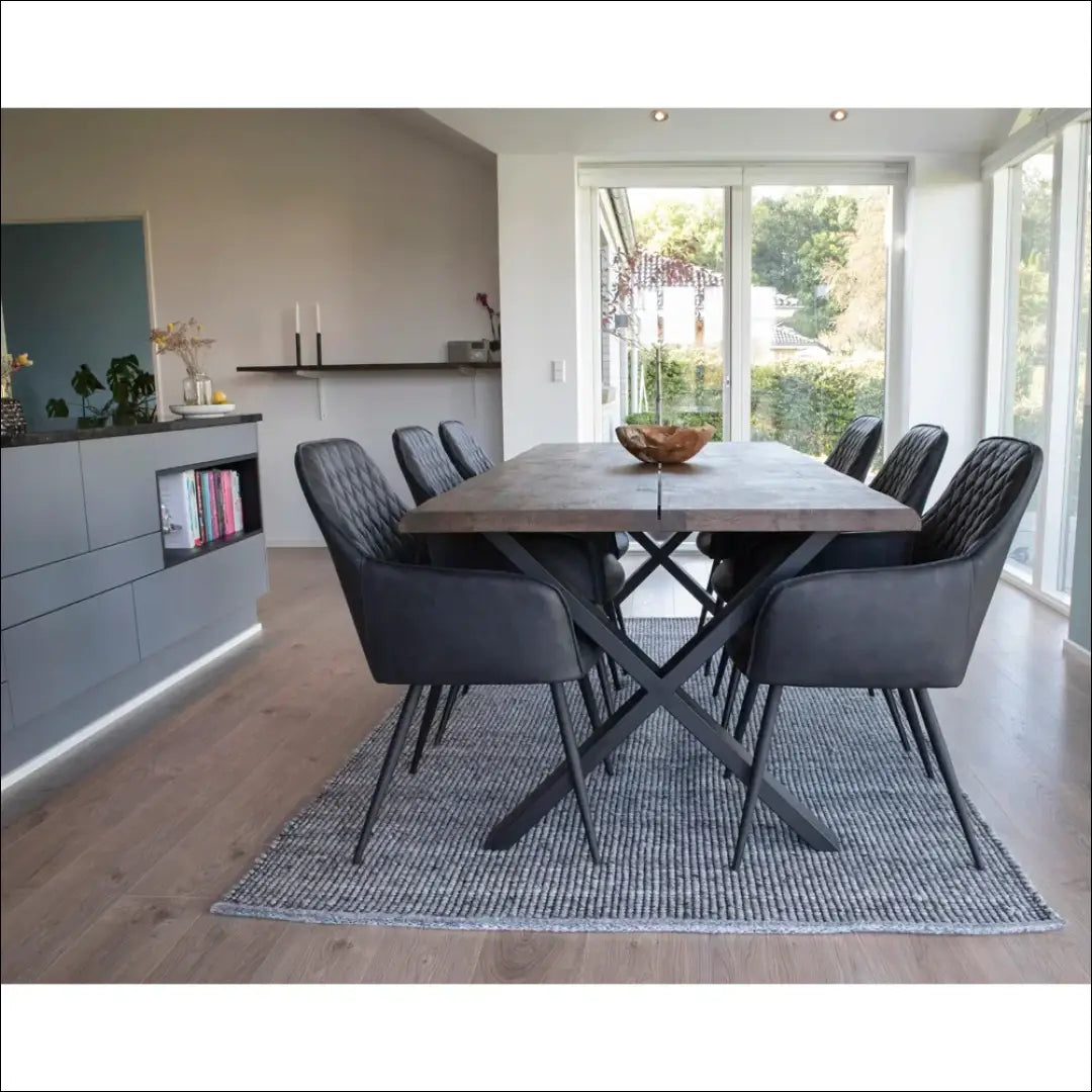 Valgomojo kėdė PU oda juoda juodos kojelės RD015 - €116 Save 15% 100-200, __label:Pristatymas 5-14 d.d., Dining chairs,