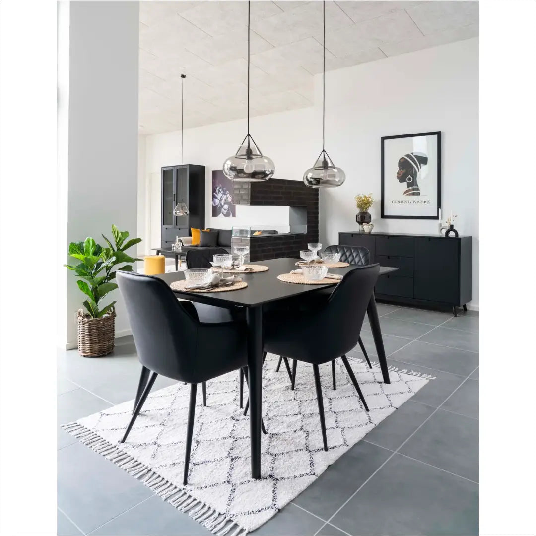 Valgomojo kėdė PU oda juoda juodos kojelės RD015 - €116 Save 15% 100-200, __label:Pristatymas 5-14 d.d., Dining chairs,