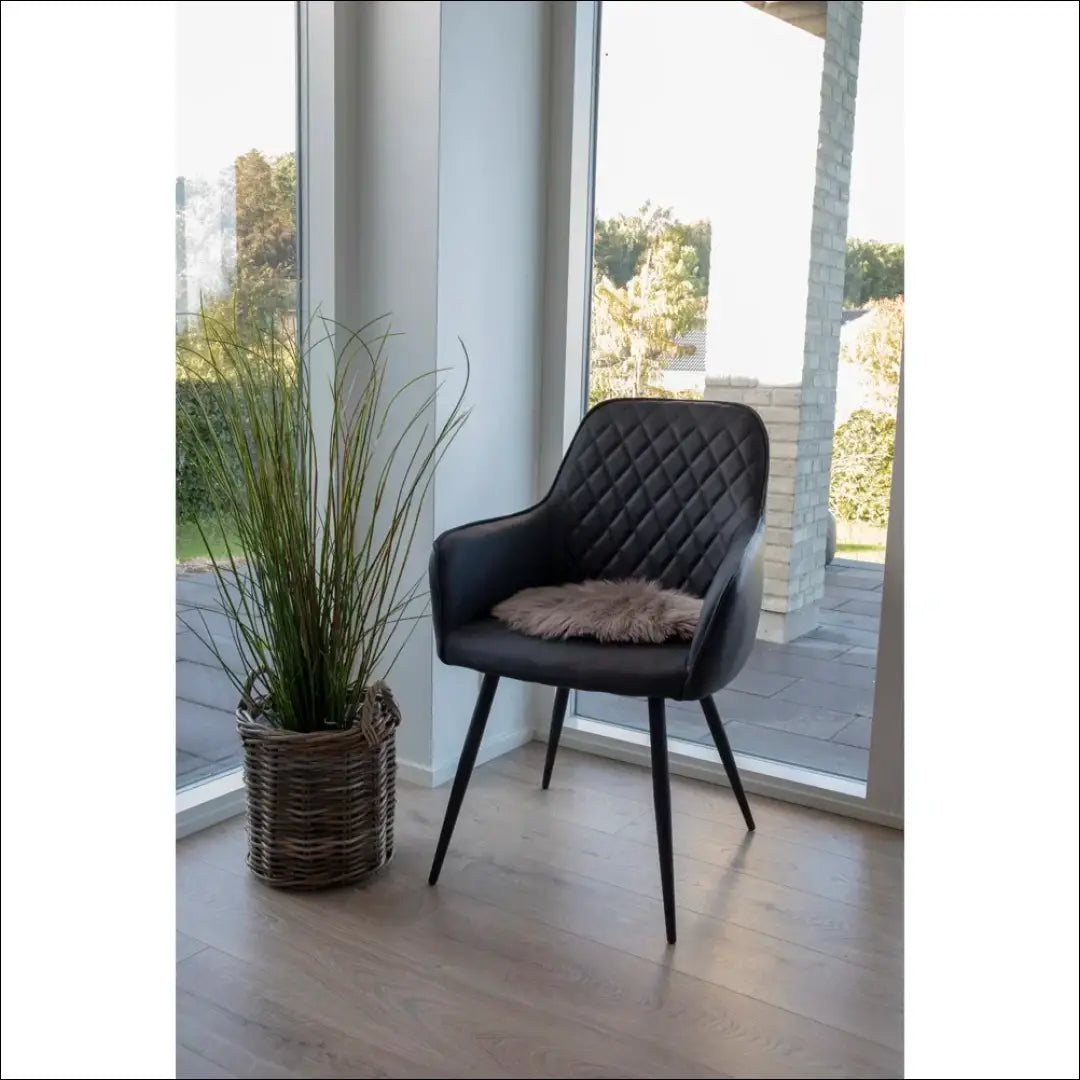 Valgomojo kėdė PU oda juoda juodos kojelės RD015 - €116 Save 15% 100-200, __label:Pristatymas 5-14 d.d., Dining chairs,