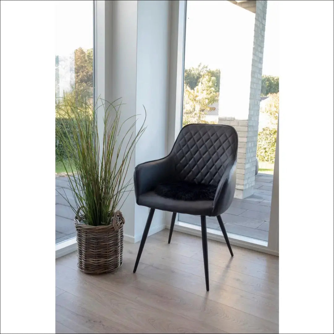 Valgomojo kėdė PU oda juoda juodos kojelės RD015 - €116 Save 15% 100-200, __label:Pristatymas 5-14 d.d., Dining chairs,