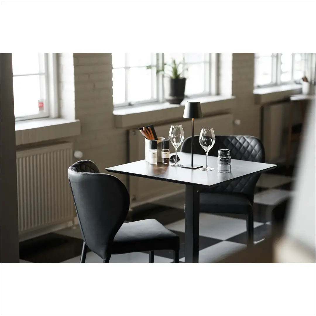 Valgomojo kėdė PU oda tamsiai pilka juodos kojelės RD046 - €90 Save 15% 50-100, __label:Pristatymas 5-14 d.d., Dining