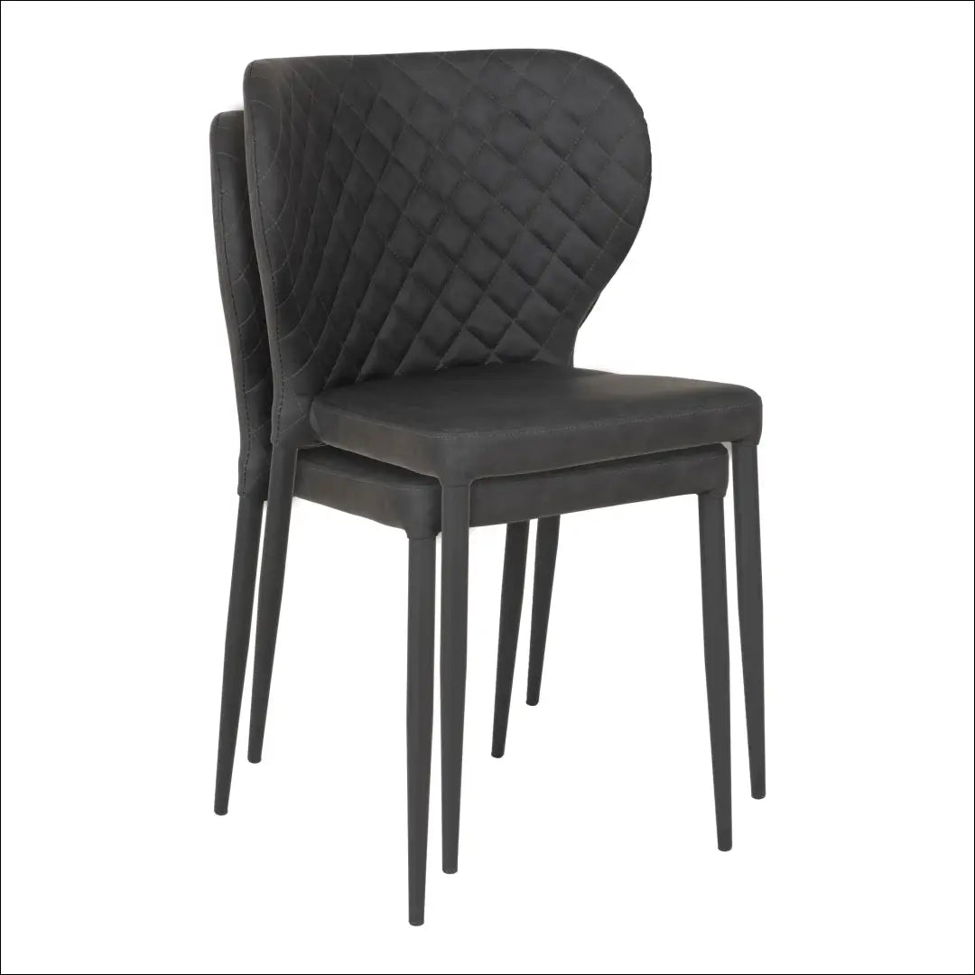 Valgomojo kėdė PU oda tamsiai pilka juodos kojelės RD046 - €90 Save 15% 50-100, __label:Pristatymas 5-14 d.d., Dining