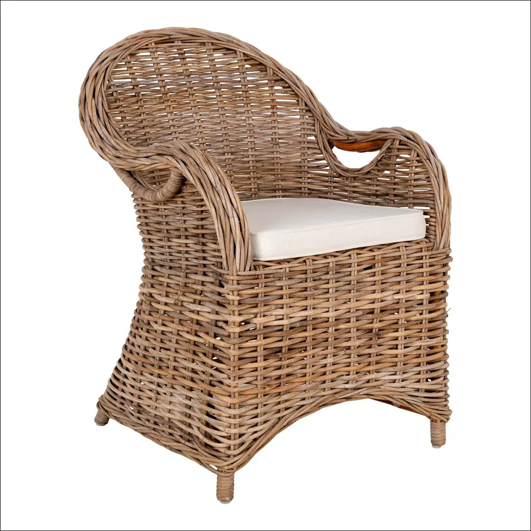 Valgomojo kėdė su pagalvėle kubu rotangas pilka RD1044 - €196 Save 15% 100-200, Dining chairs, Kubu / pilka, nordic,