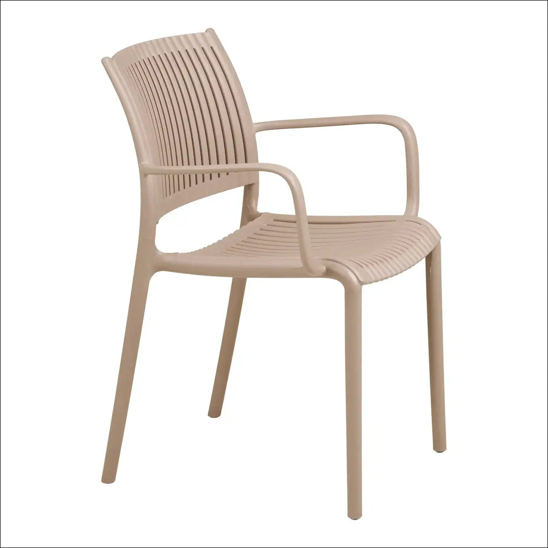 Valgomojo kėdė su porankiu polipropileno sudedama pilkšvai pilka RD1065 - €53 Save 15% 50-100, __label:Pristatymas 5-14