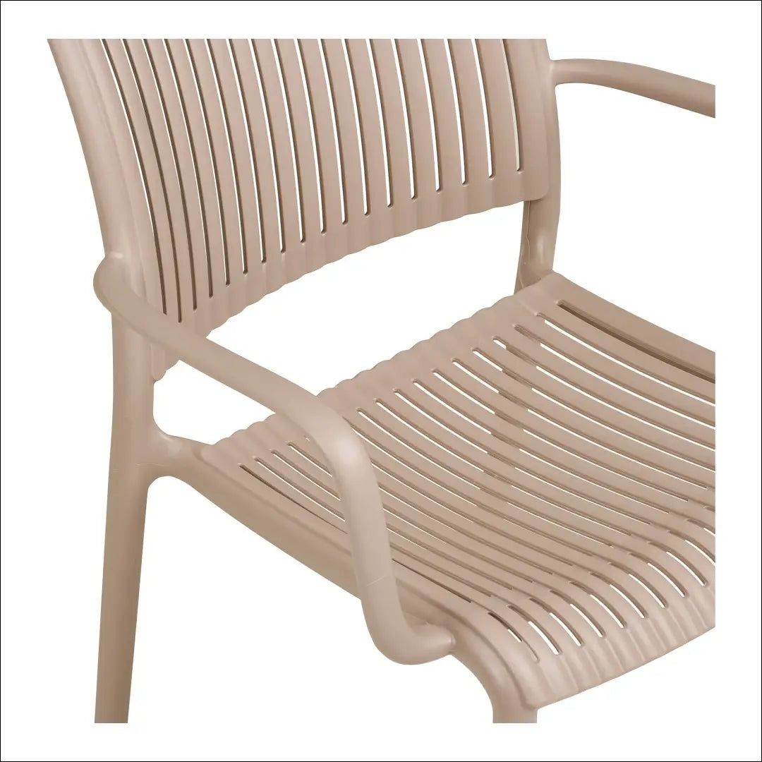 Valgomojo kėdė su porankiu polipropileno sudedama pilkšvai pilka RD1065 - €53 Save 15% 50-100, __label:Pristatymas 5-14