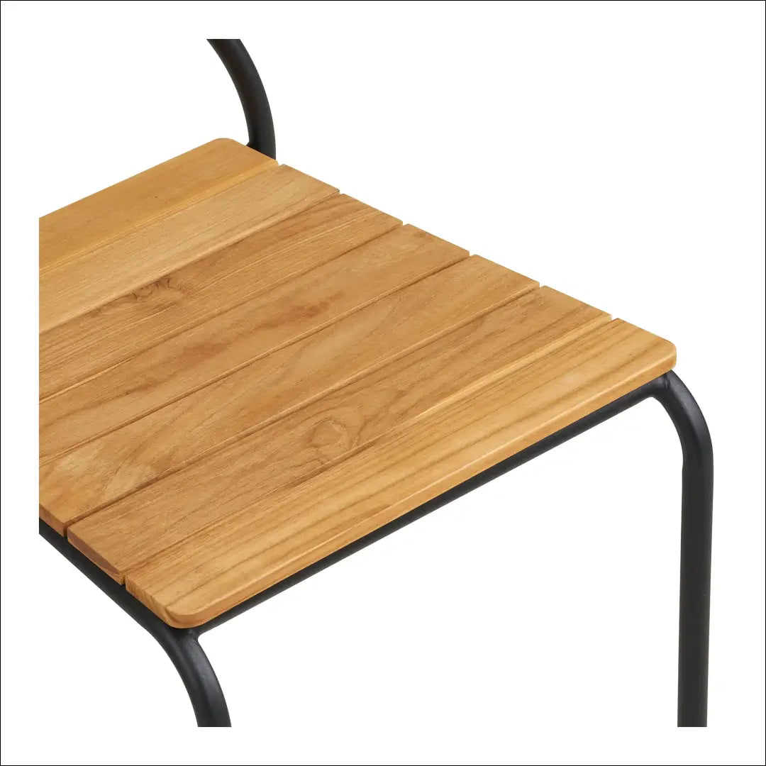 Valgomojo kėdė tikmedžio/poliratango juoda/natūrali juodos kojelės RD1059 - €58 Save 15% 50-100, __label:Pristatymas