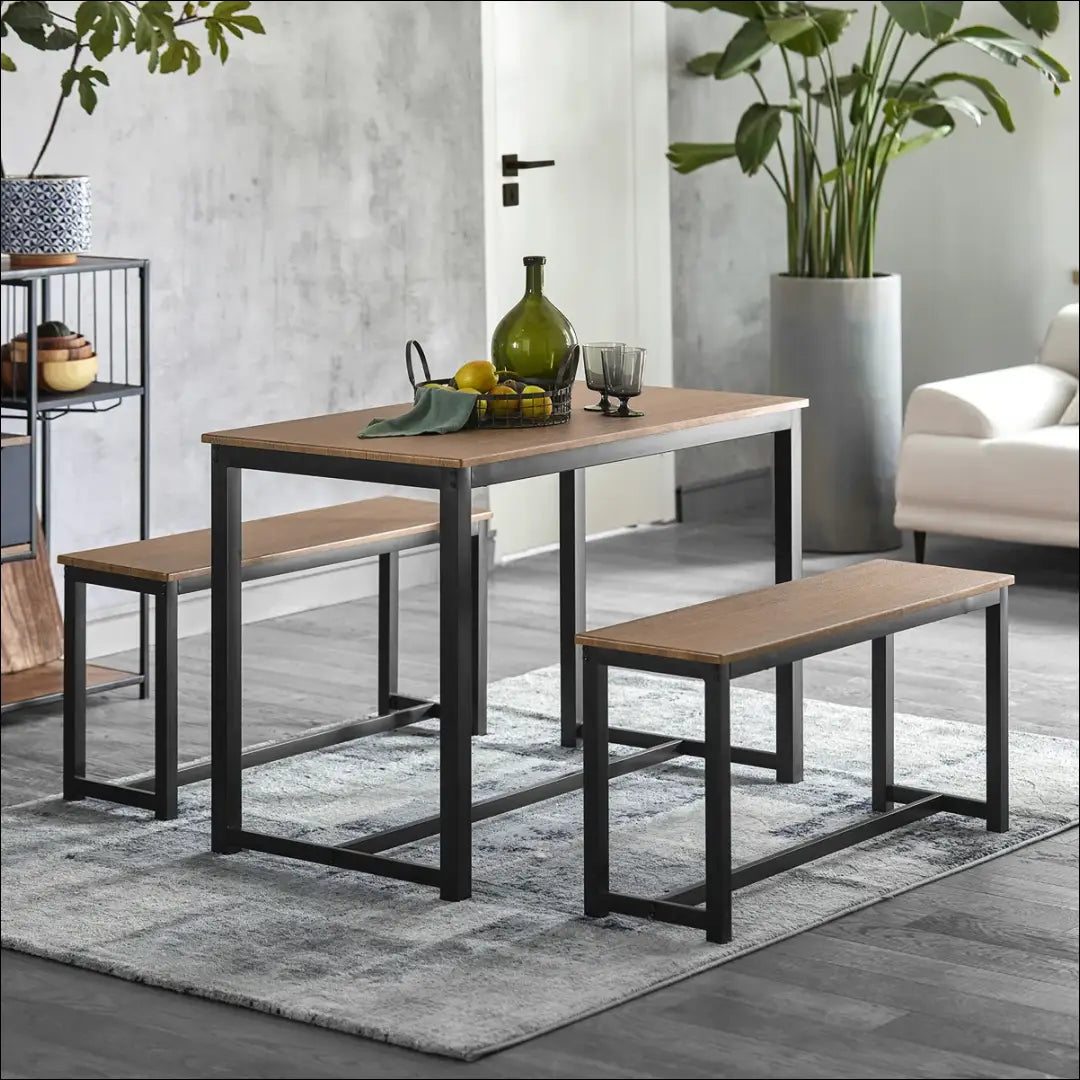 Valgomojo komplektas VI1066 - €106 Save 50% 100-200, __label:Pristatymas 1-2 d.d., color-juoda, color-ruda,