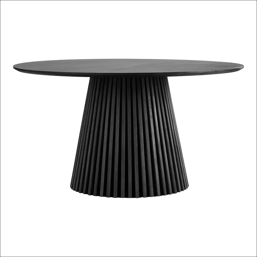 Valgomojo stalas ąžuolo fanera juodas ø140x75 cm RD433 - €941 Save 15% __label:Pristatymas 5-14 d.d., Dining tables,