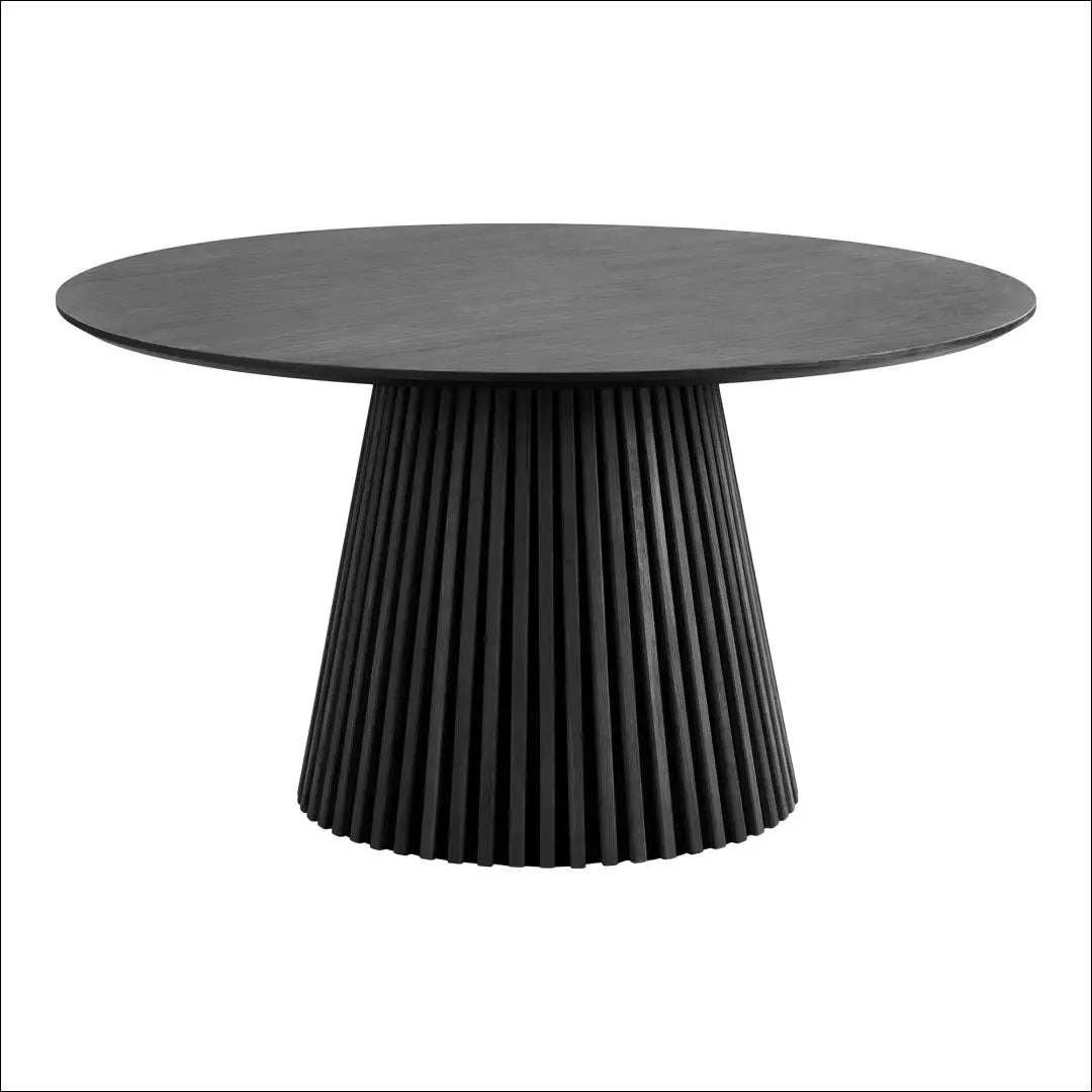Valgomojo stalas ąžuolo fanera juodas ø140x75 cm RD433 - €941 Save 15% __label:Pristatymas 5-14 d.d., Dining tables,