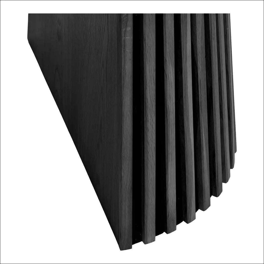 Valgomojo stalas ąžuolo fanera juodas su trimis prailginimo plokštelėmis ø120x120-160-200-240x75 cm RD427 - €1,070 Save
