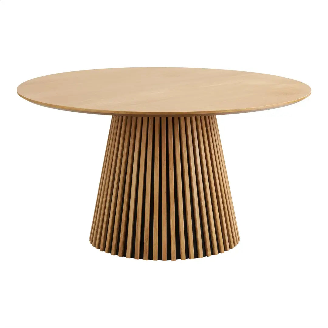 Valgomojo stalas ąžuolo fanera natūralus ø140x75 cm RD431 - €908 Save 15% __label:Pristatymas 5-14 d.d., Dining tables,
