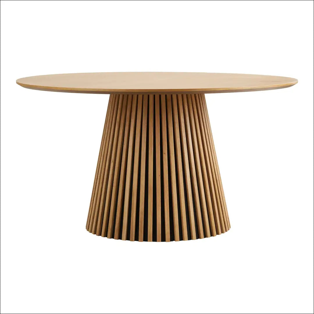 Valgomojo stalas ąžuolo fanera natūralus ø140x75 cm RD431 - €908 Save 15% __label:Pristatymas 5-14 d.d., Dining tables,