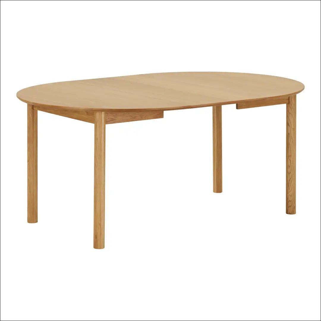 Valgomojo stalas ąžuolo fanera natūralus su dviem prailginimo plokštelėmis ø120x120-170-220x75 cm RD418 - €714 Save 15%