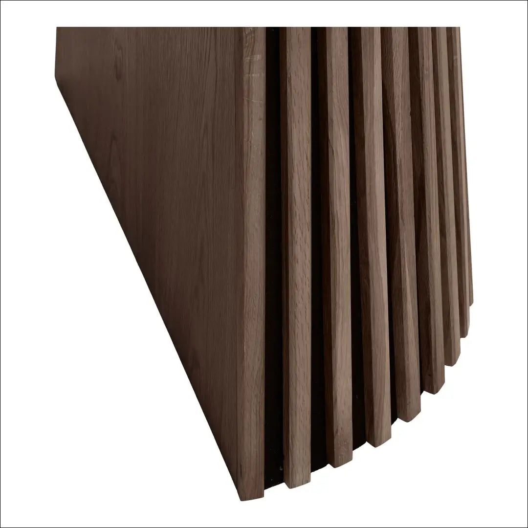 Valgomojo stalas ąžuolo fanera rūkytos medienos su dviem prailginimo plokštėmis 120x200-250-300x75 cm RD423 - €1,232