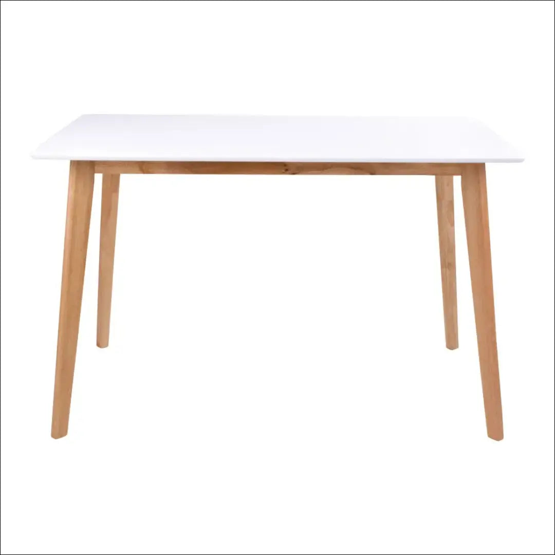 Valgomojo stalas baltas ir natūralios spalvos 70x120x75 cm RD394 - €1 Balta, Dining tables, nordic, under-25, uzsakomi