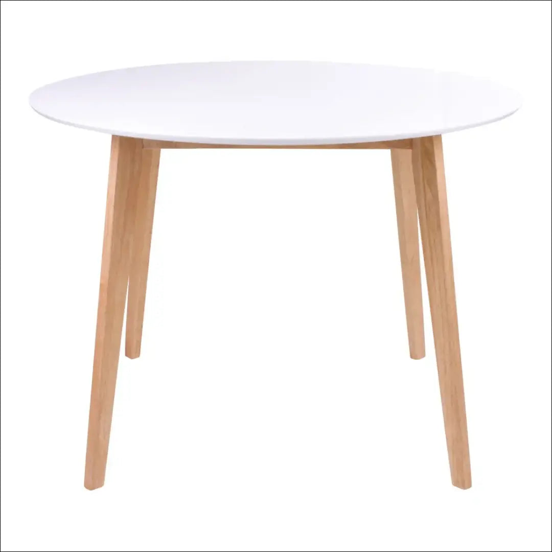 Valgomojo stalas baltas ir natūralios spalvos ø105x75 cm RD395 - €1 Balta, Dining tables, nordic, under-25, uzsakomi